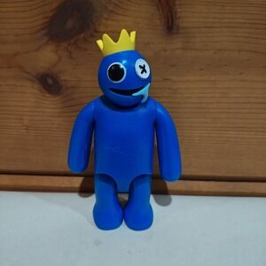 Rainbow Friends BLUE 5" Action Figure Metallic Crown‎ Posable Series 1 PhatMojo